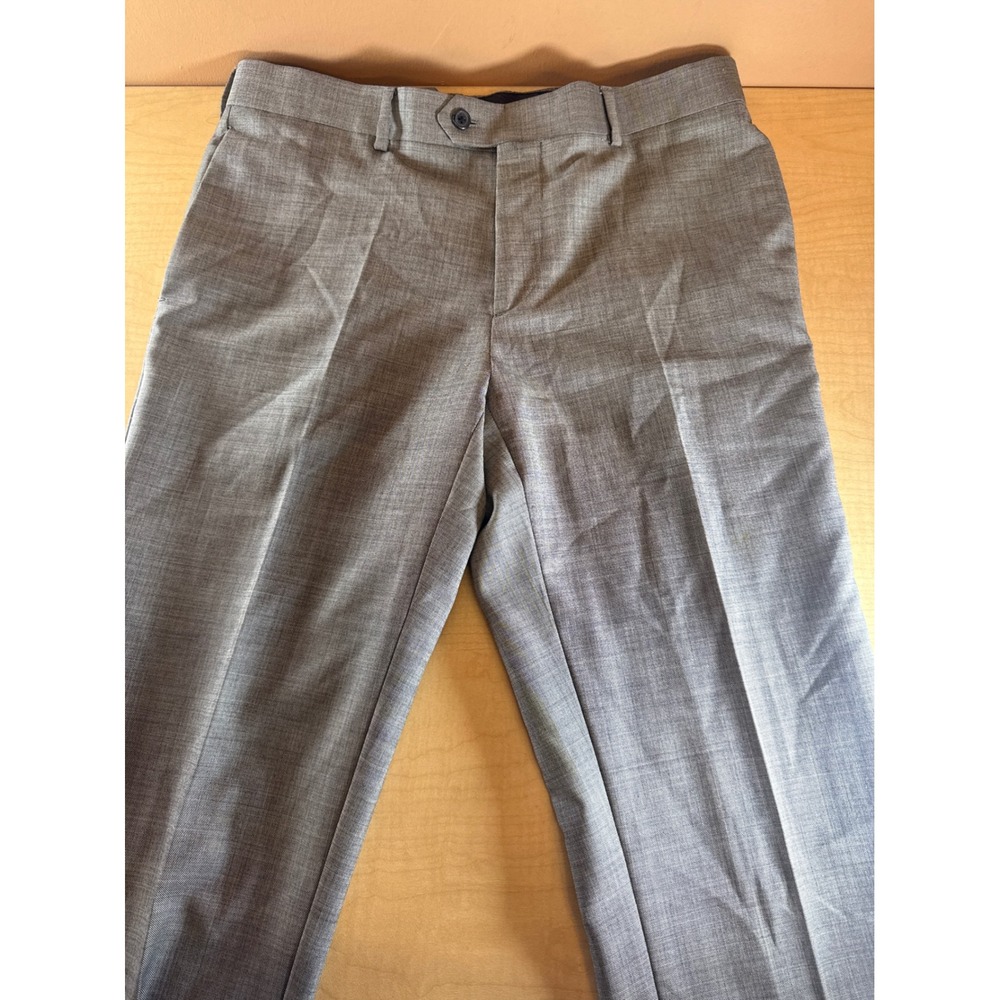 Egara Mens Dress Pants Light Gray‎ Flat Front Trousers Size 32 Waist